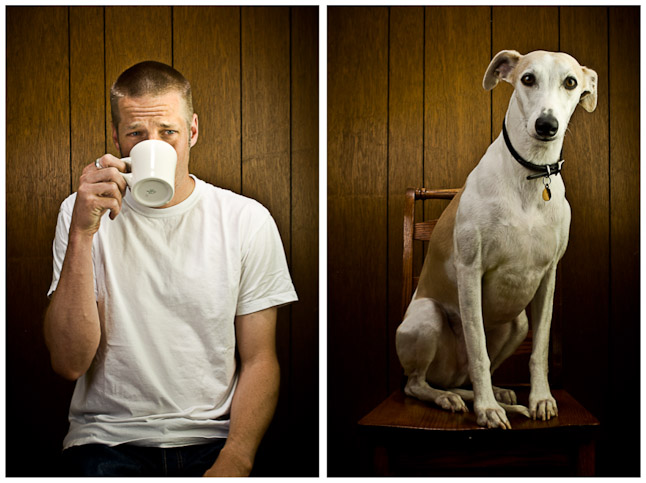 Diptych: self-portrait with Devo