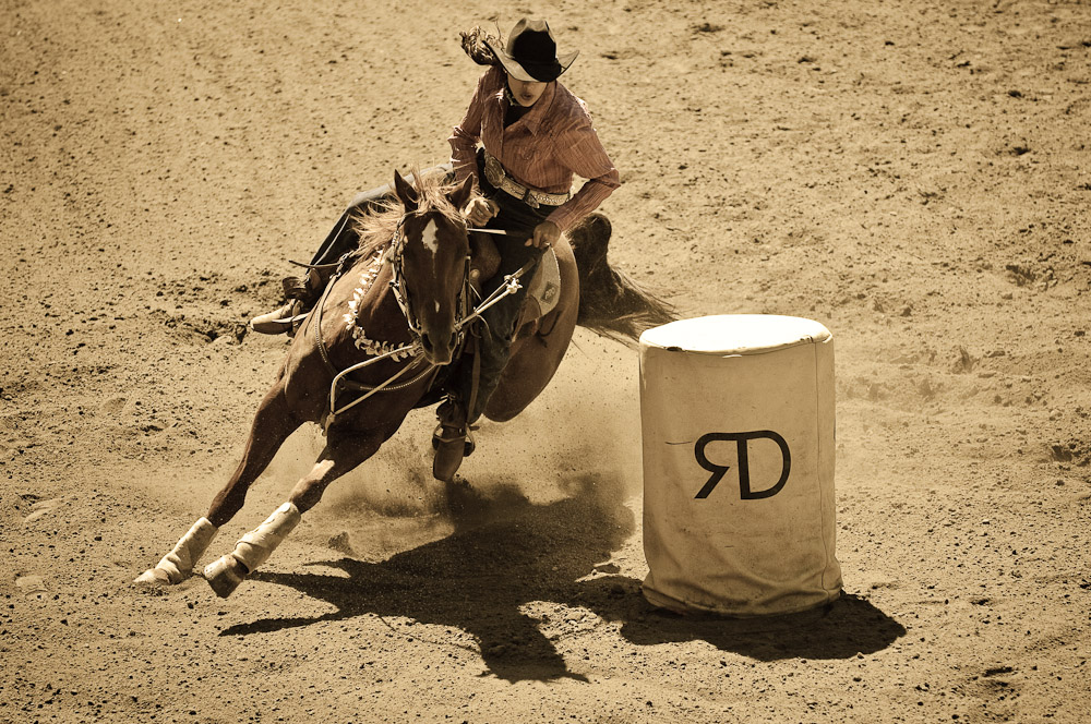 Barrel Racer Driscoll Ranch Rodeo. La Honda, CA