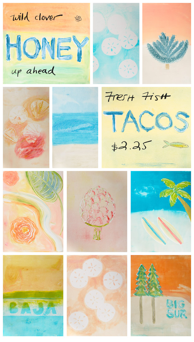 Monotypes by artist Jamie Watson