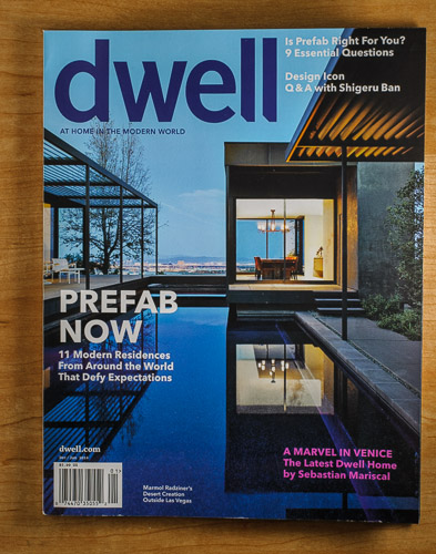 Dwell Magazine cover Dwell Magazine cover